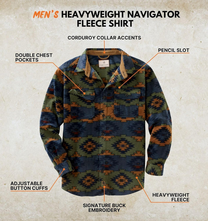 Legendary Whitetails Navigator Fleece-Herrenhemd mit Knopfleiste S Asphalt Ridge, S Asphalt Ridge