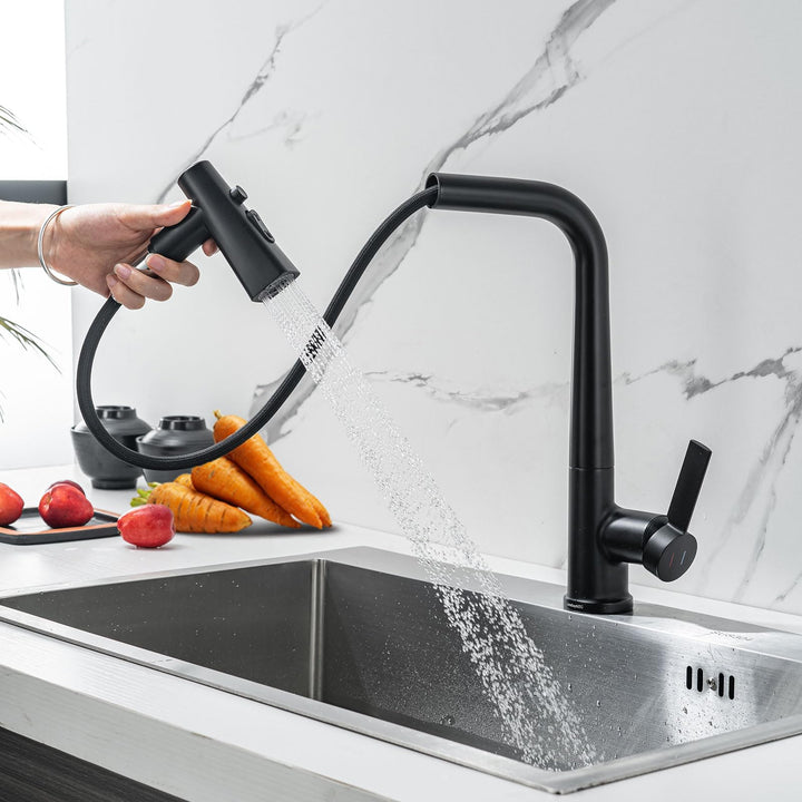 Wasserhahn Küche Mit Brause Ausziehbar,Küchenarmatur 360°Schwenkbar Spültischarmatur,Einhebel Armatu