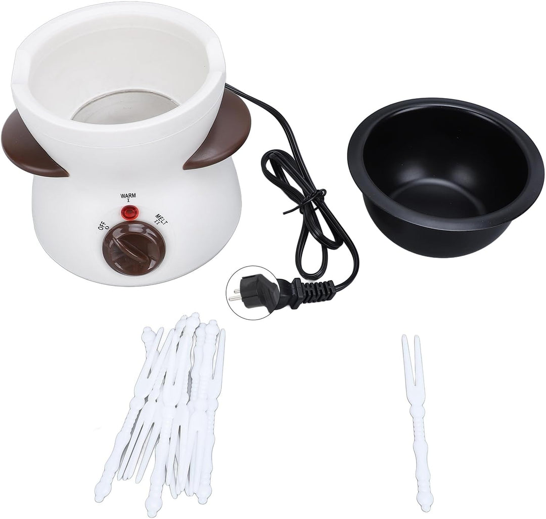 Haofy Mini-Elektro-Fonduetopf-Set, Zum Schmelzen von Schokolade, Käse und Fleischsuppe, Ideal für Pa