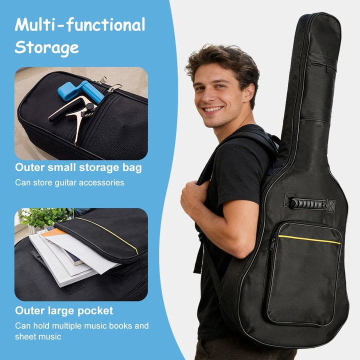 1 Stück Gitarrentasche Akustikgitarre Gig Bag Guitar Case Gitarrentasche in Originalgrösse mit Schul