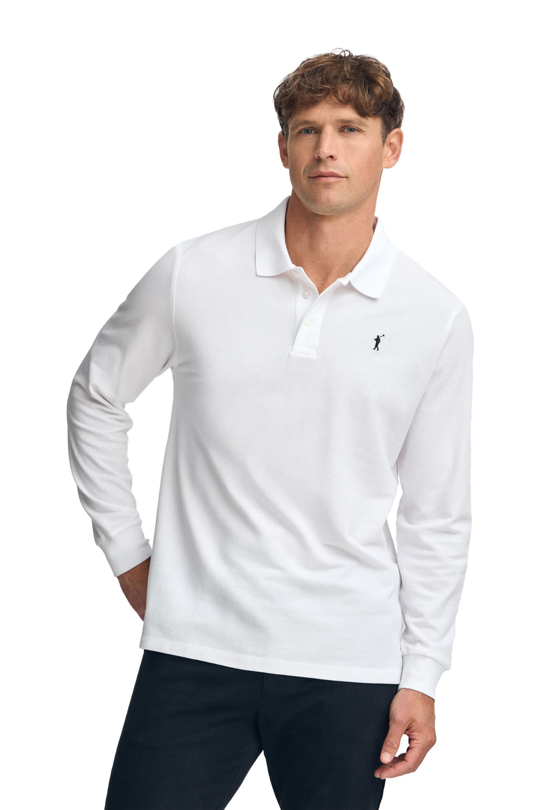 Polo Club Herren Poloshirt Kurzarm Regular Fit Baumwolle Männer Polohemd Longsleeve S Weiss, S Wei&#