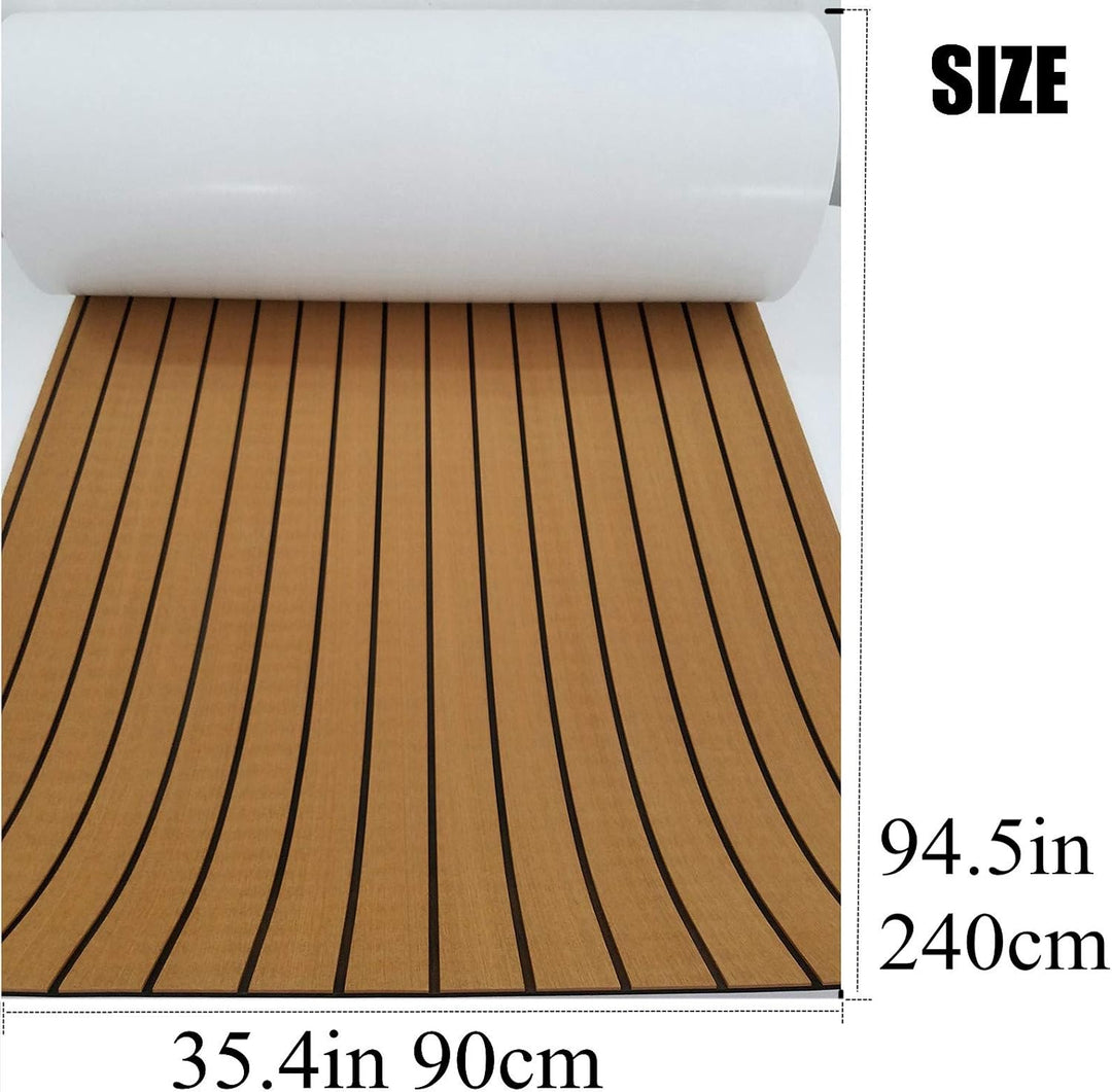 yuanjiasheng Eva-Schaumstoff-Bodenbelag für Boote, Deckplatte aus Vinyl-Imitat-Teakholz für Yachtpon