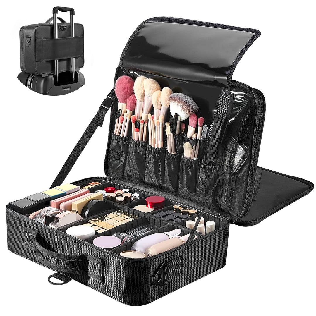 Luxspire Kosmetiktasche Gross Make Up Tasche Reise, Multifunktion Schminkkoffer Kosmetika Etui Tasch