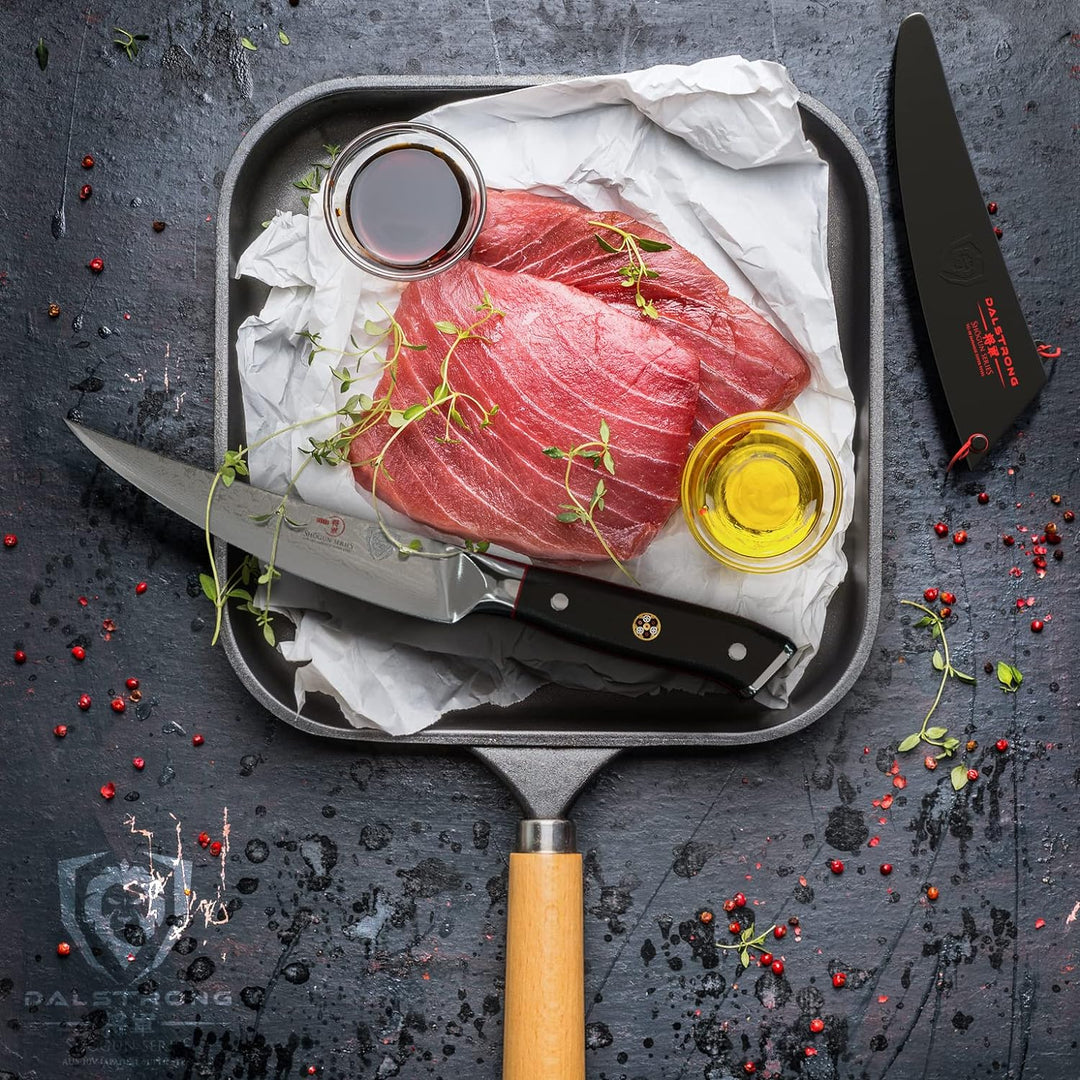 DALSTRONG Premium Filetiermesser mit Klingenschutz - Damastmesser - nach Kanadischem Design aus AUS-