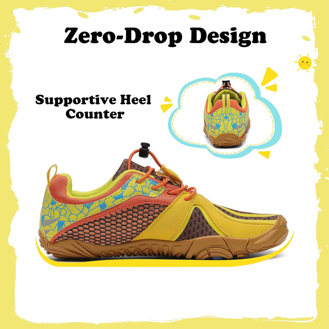 SAGUARO Barfussschuhe Kinder Outdoor Sport Barfuss Schuhe für Jungen Mädchen Gr.24-36 24 EU Gelb, 24