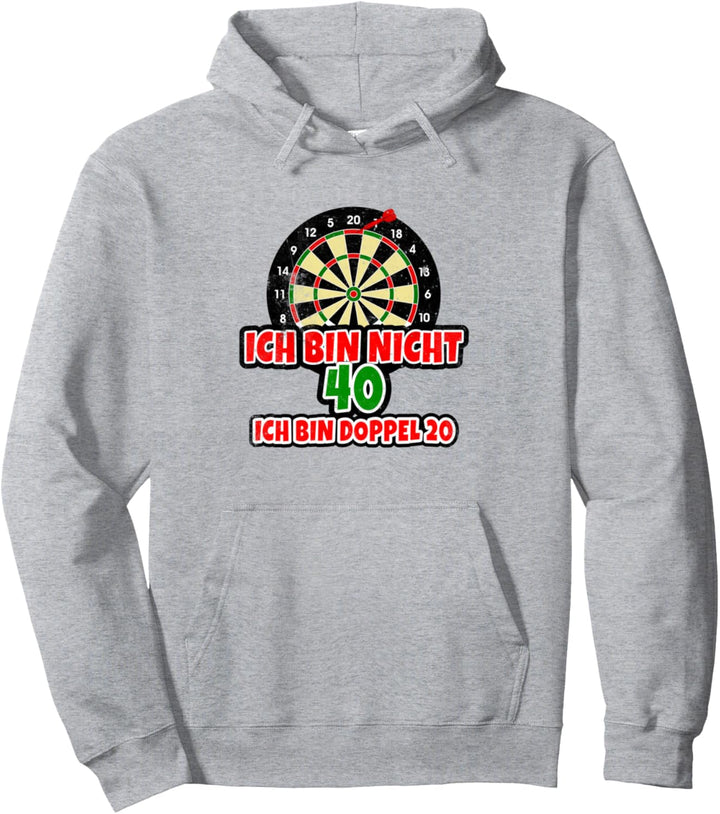 Ich bin nicht 40 ich bin doppel 20 -40 Geburtstag Dart Pullover Hoodie