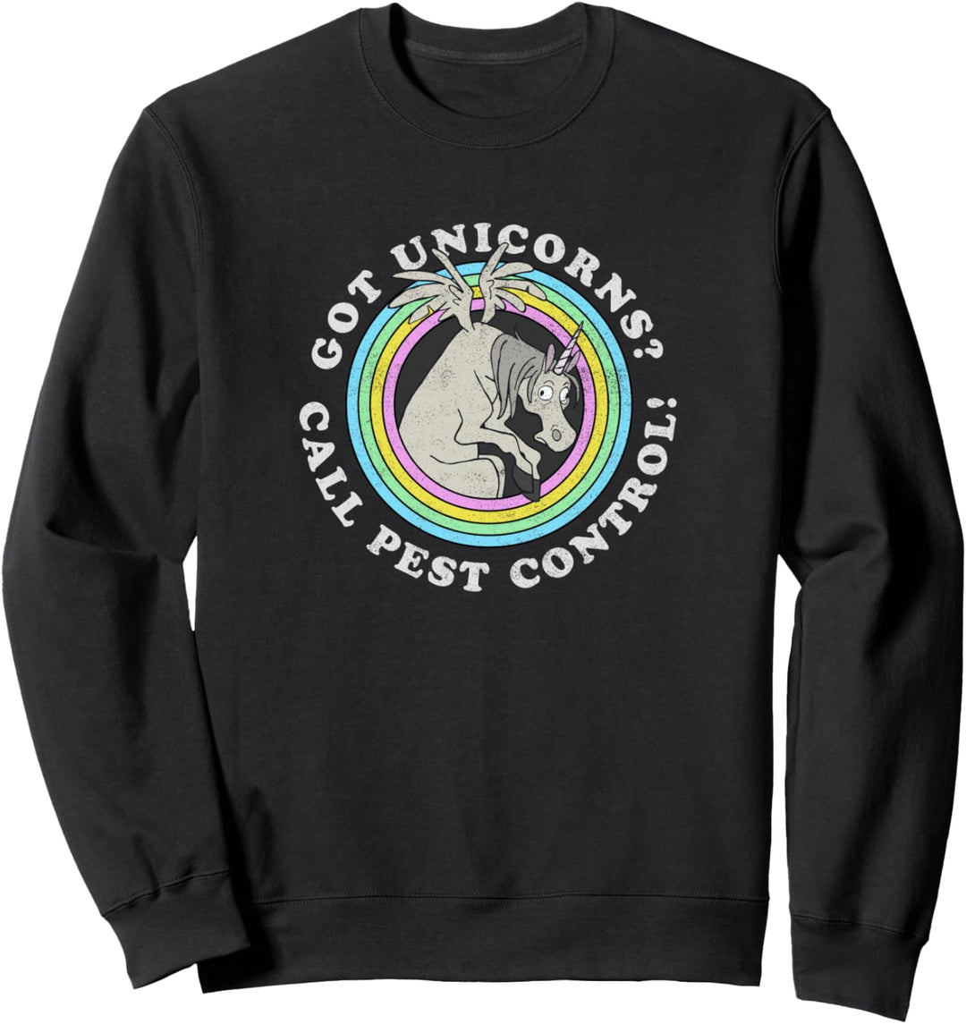Disney Pixar Onward Got Unicorns Call Pest Control Logo Sweatshirt