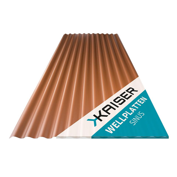 KAISER plastic® Wellplatten kupfer | Wellplatten Dach, Welldach Kunststoff | Dachplatten wetterfest