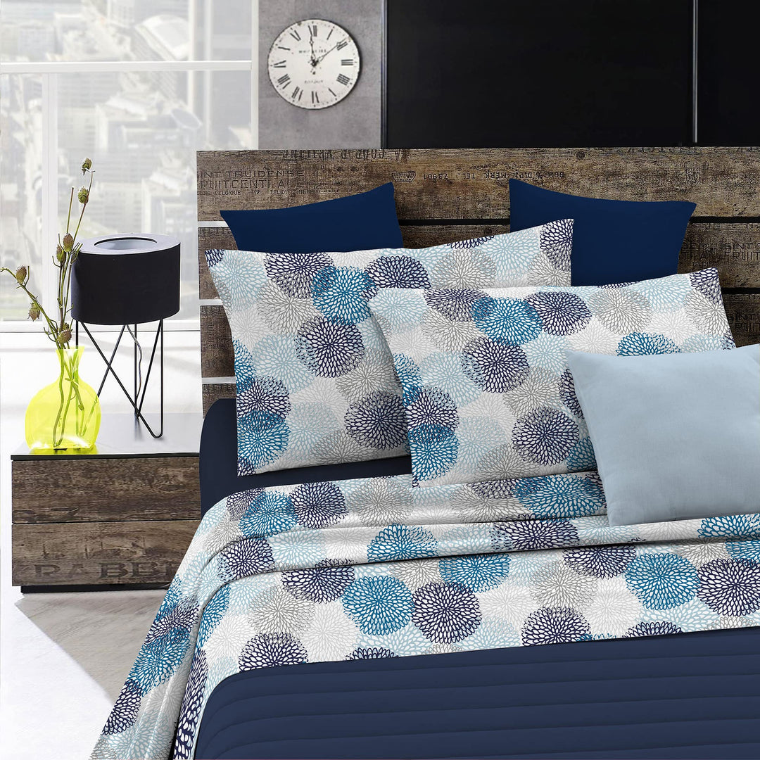Italian Bed Linen Fantasy Bettwäsche, Soffioni Blu, Doppelte Soffioni Blu Doppelte, Soffioni Blu Dop