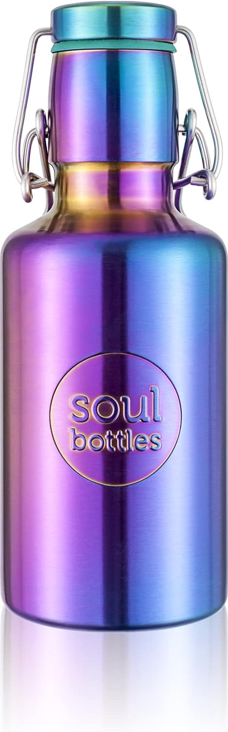 Soulbottles Unisex – Erwachsene Utopia Edelstahlflasche, Lila, 0,5L 500 ml Violett, 500 ml Violett