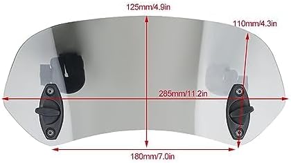 EVGATSAUTO Motorrad Windschutzscheibenverlängerung Windschutzscheibenverlängerer Einstellbarer Unive