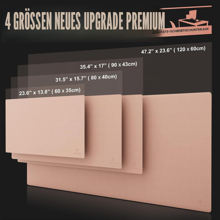 K KNODEL Tischunterlage, Schreibtischunterlage, 90 x 43cm PVC Tischunterlage, Laptop Tischunterlage,