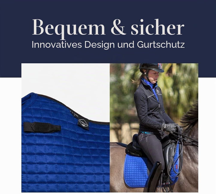 LeMieux X-Grip Silicone Dressage Square Dressurschabracke L Schwarz, L Schwarz