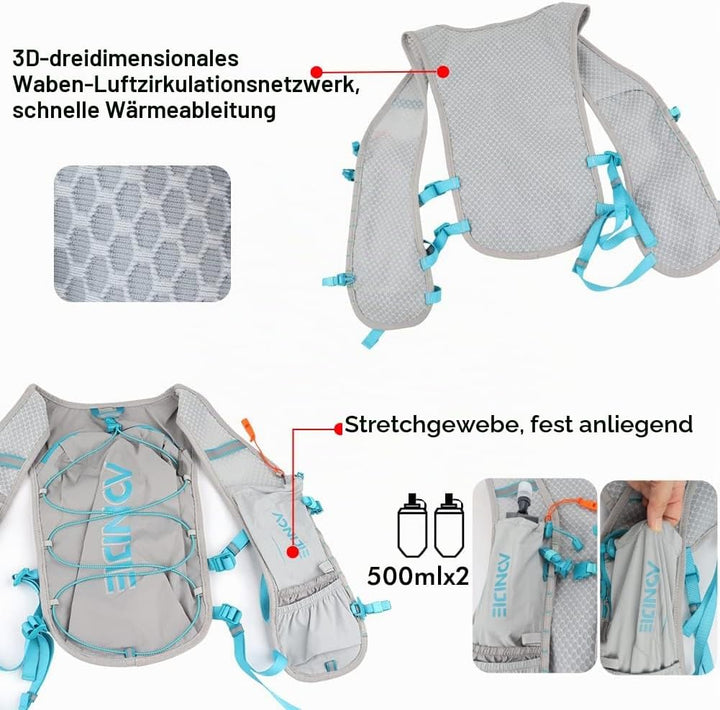 Trinkrucksack, Geila Running Trinkweste, Marathon Trail Running Rucksack, Atmungsaktiver Rucksack Ou