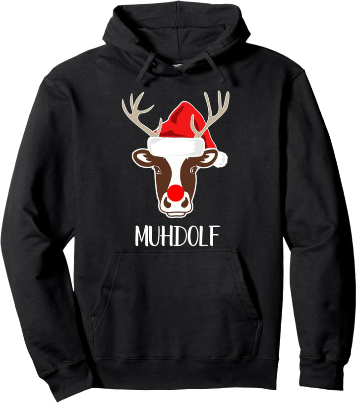 Muhdolf Weihnachten Auf Dem Bauernhof Kuhbauer Pullover Hoodie