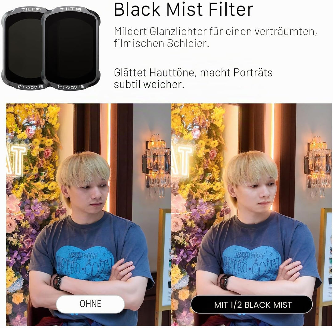 Tilta Pocket 3 Basis-Filter-Kit, 3er-Pack Magnetische Polarisationsfilter/Black Mist 1/4/VND2-32 Fil