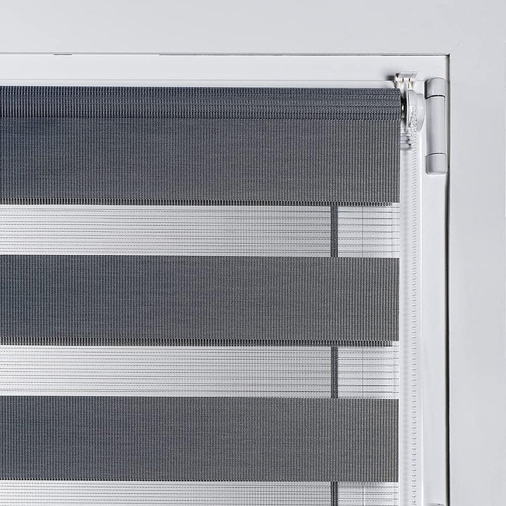 STORESDECO Doppelrollo Klemmfix ohne Bohren. Klemmrollo Einfache Montage, Zebra Rollo lichtdurchläss