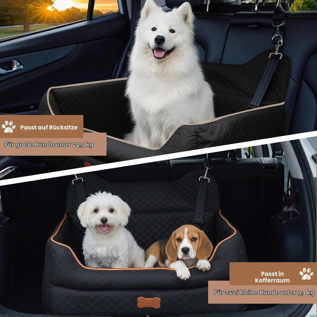 Hunde Autositz, Hunde-Autositz für Grosse/Kleine/Mittlere Hund, Hundeautositz mit Dicker Polsterung