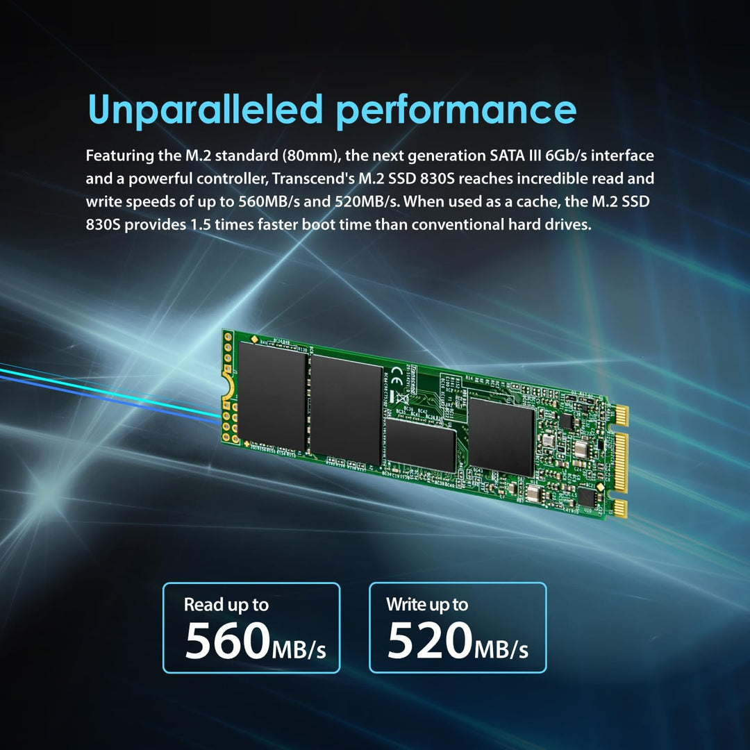 Transcend 1TB SATA III 6GB/S MTS830S 80 mm m.2 SSD 830S SSD TS1TMTS830S 1TB 80 mm, 1TB 80 mm