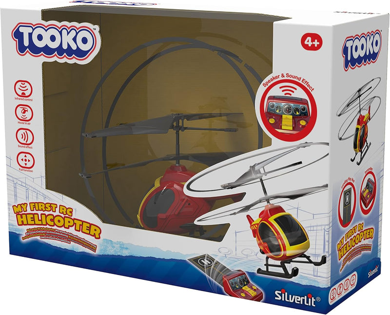 TOOKO 84703 MEIN ERSTER FEUERWEHRHUBSCHRAUBER by Silverlit, ferngesteuerter Hubschrauber, einfache S