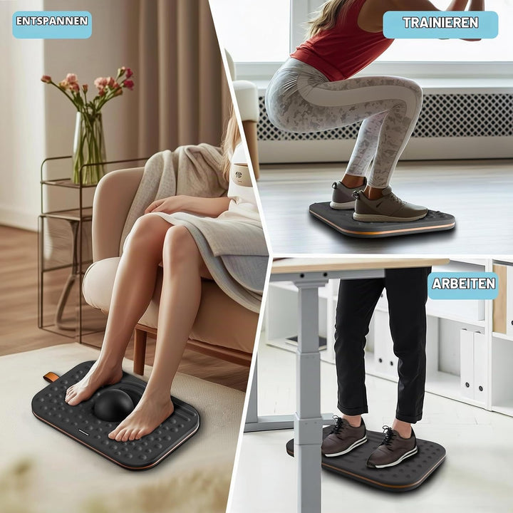 Balance Board,360-Grad Wackelbalance-Board für Erwachsene-2-in-1 Doppelseitige Anti-Ermüdungsmatte &amp;