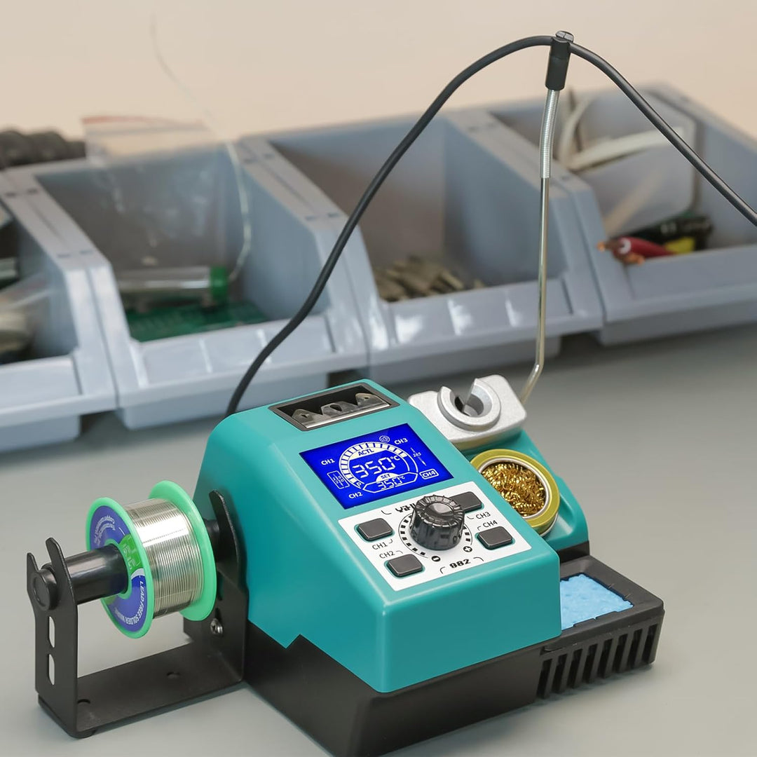 YIHUA 982 Präzisions Lötkolben Stations Kit mit digitalem LCD-Display, 210 Lötspitzenkartuschen, Löt