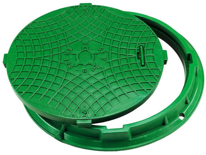 BABYLONPLAST Schachtabdeckung, Schachtdeckel DN600/750 - Runder Kunststoff Kanaldeckel, Ø 600/750 mm