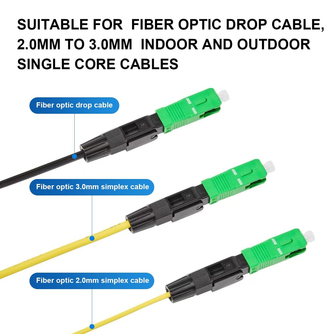 10 Stück SC APC Faser Optic Fast Connector Faser Quick Connector