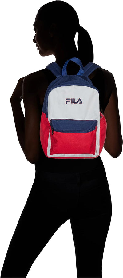 FILA Unisex Kinder Bury Small Easy Backpack-Medieval Blue-Antique White-True Red-OneSize Rucksack