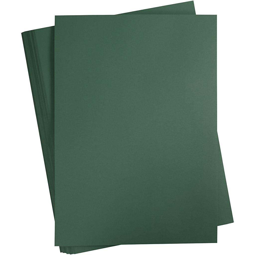 Karton, farbig, A2 420x600 mm, 180 g, tannengrün, 100Blatt Green, Green