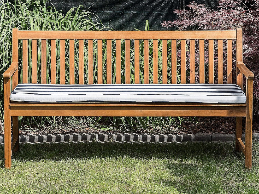 Moderne Auflage für Gartenbank blau mit Befestigungsband 152 x 54 x 5 cm Vivara