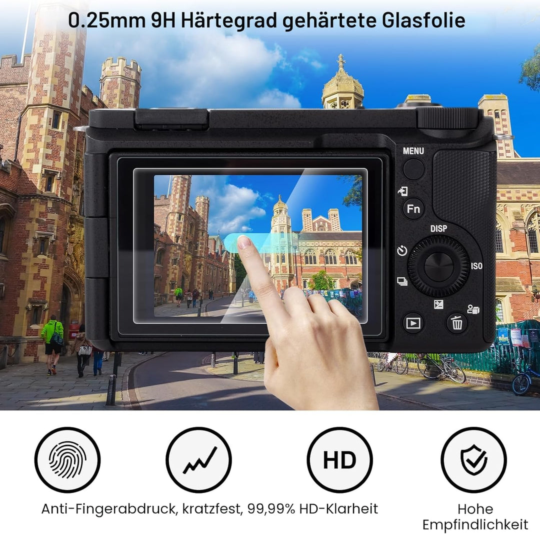Rieibi Silikon-Schutzhülle für Canon G7X Mark III Hülle, G7X Mark III Zubehör mit 2 Stück Displaysch