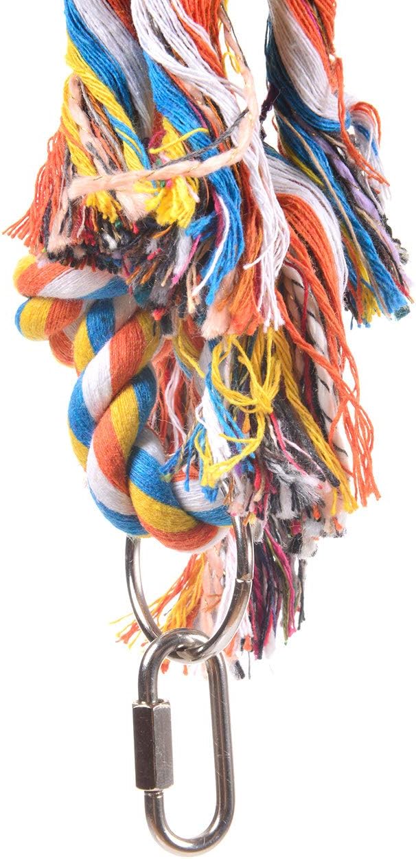 HappyBird | Papageienkletternetz XL - Kletternetz für Papageien buntes Netz aus Baumwolle