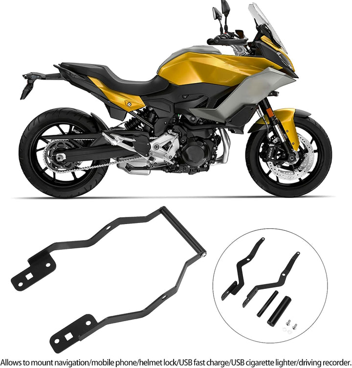 KIMISS GPS-Halterung, Motorrad-GPS-Halterung Handy-Standstange Ersatz für F900XR 2020-2021 (Schwarz)