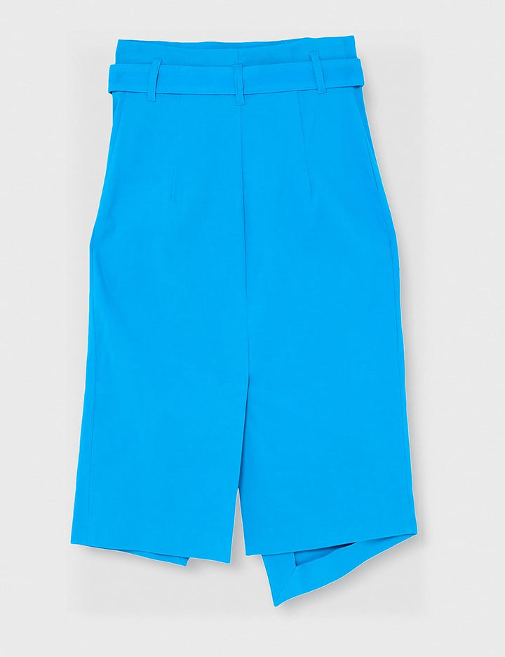 Pinko Damen IVRA Gonna LINO Stretch Con FI Rock, F71_BLU DIRETTORIO, 36