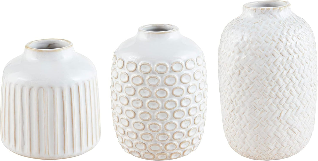 Mud Pie Strukturierte Knospenvase, gross, 14 x 9 cm Durchmesser 5 3/4" x 3 3/4" dia Large, 5 3/4" x