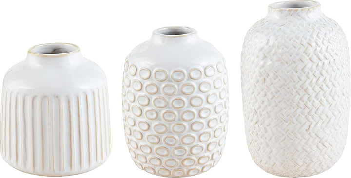 Mud Pie Strukturierte Knospenvase, gross, 14 x 9 cm Durchmesser 5 3/4" x 3 3/4" dia Large, 5 3/4" x