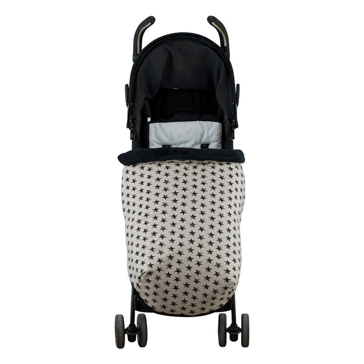 JYOKO KIDS Universal Baby Fusssack Kinderwagen, Extra Weicher Fleece für den Winter (BLACK STAR, Fle