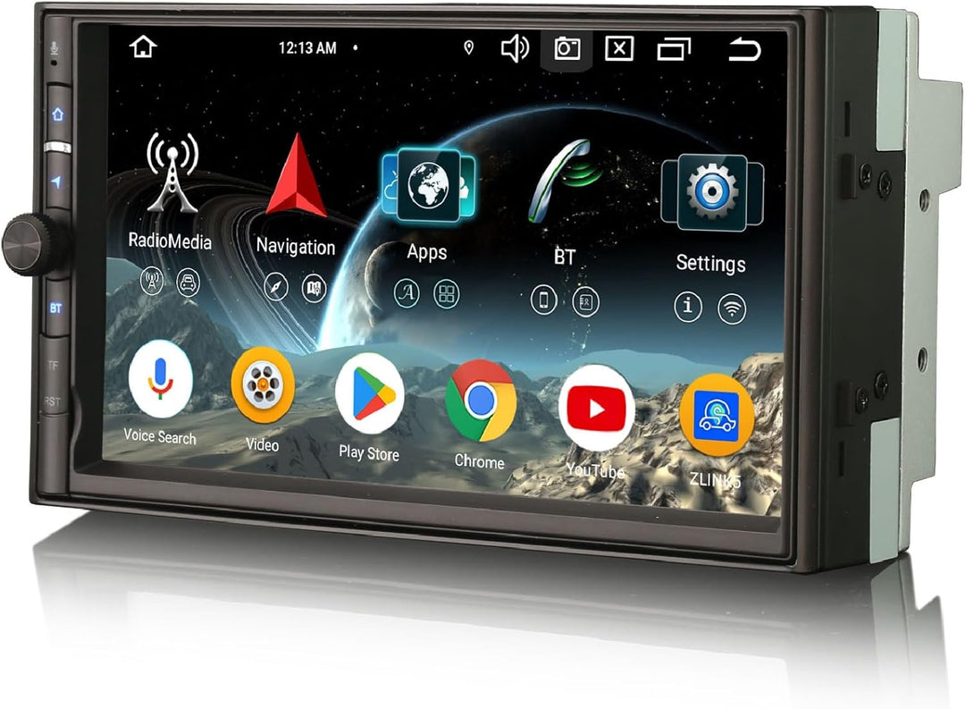 Erisin 2Din Universal Android 14 Autoradio Acht Kern 4GB+64GB DAB+ für Nissan mit 7 Zoll IPS Bildsch