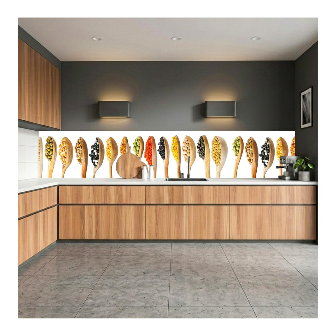 DIMEX Küchenrückwand Folie selbstklebend LÖFFEL | Klebefolie - Dekofolie - Spritzschutz für Küche |