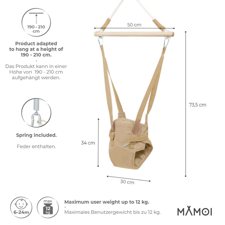 MAMOI® Türhopser Baby ab 6 Monate, Hopser Baby Jumper Bouncer, Babyschaukel für türrahmen, Schaukel
