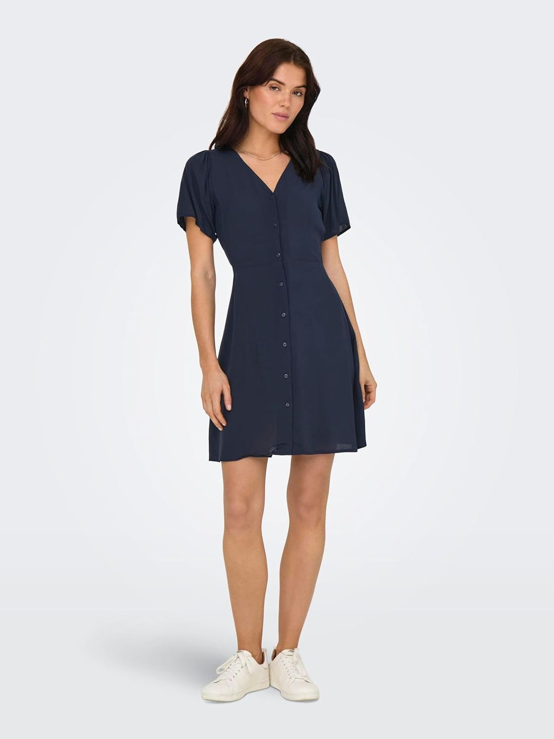 ONLY Damen Viskose Sommer-Kleid Onlnova Life Lucy mit Blumenmuster S Night Sky 1, S Night Sky 1