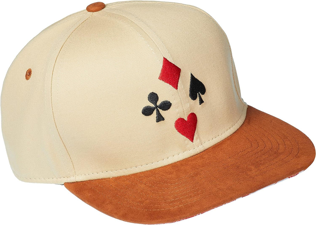 Cadency® Snapback Cap Poker, Damen und Herren, Beige, Unisex, Grössenverstellbar