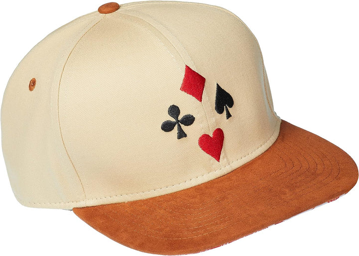 Cadency® Snapback Cap Poker, Damen und Herren, Beige, Unisex, Grössenverstellbar