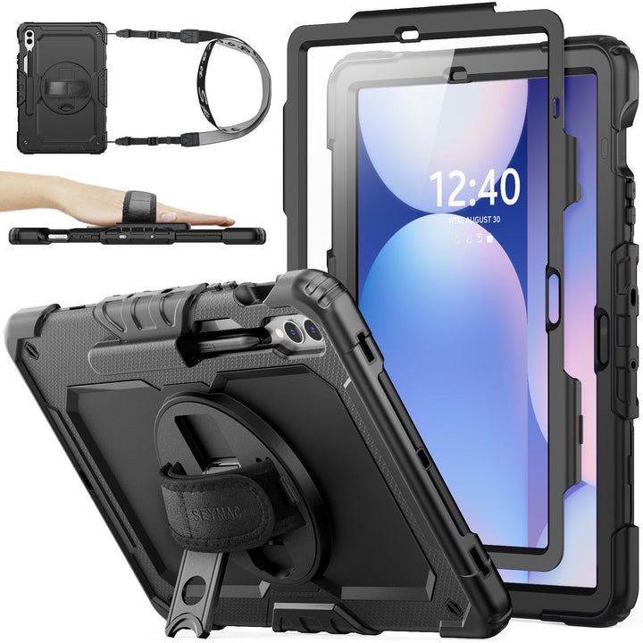 SEYMAC stock Hülle für Samsung Galaxy Tab S10+ Plus/ S9 FE+ Plus/ S9 Plus 12,4 Zoll, Stossfeste Hüll