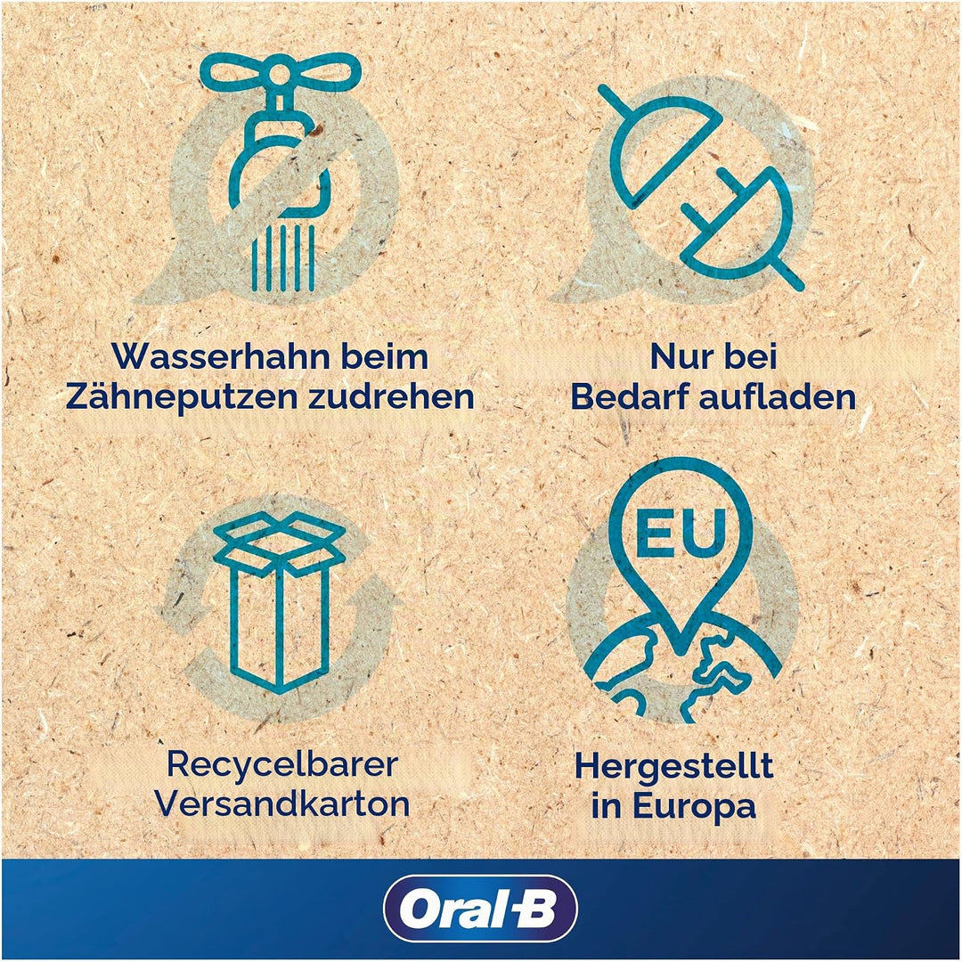 Oral-B Pro Elektrische Zahnbürste, wiederaufladbar, 80301360, Blau, Norme, Wiederaufladbare Zahnbürs