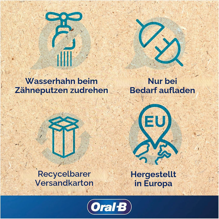 Oral-B Pro Elektrische Zahnbürste, wiederaufladbar, 80301360, Blau, Norme, Wiederaufladbare Zahnbürs