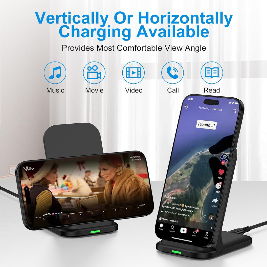 Faltbarer Google Pixel Wireless Charger Stand, 15 W Schnelles Kabelloses Ladegerät, Induktive Ladest