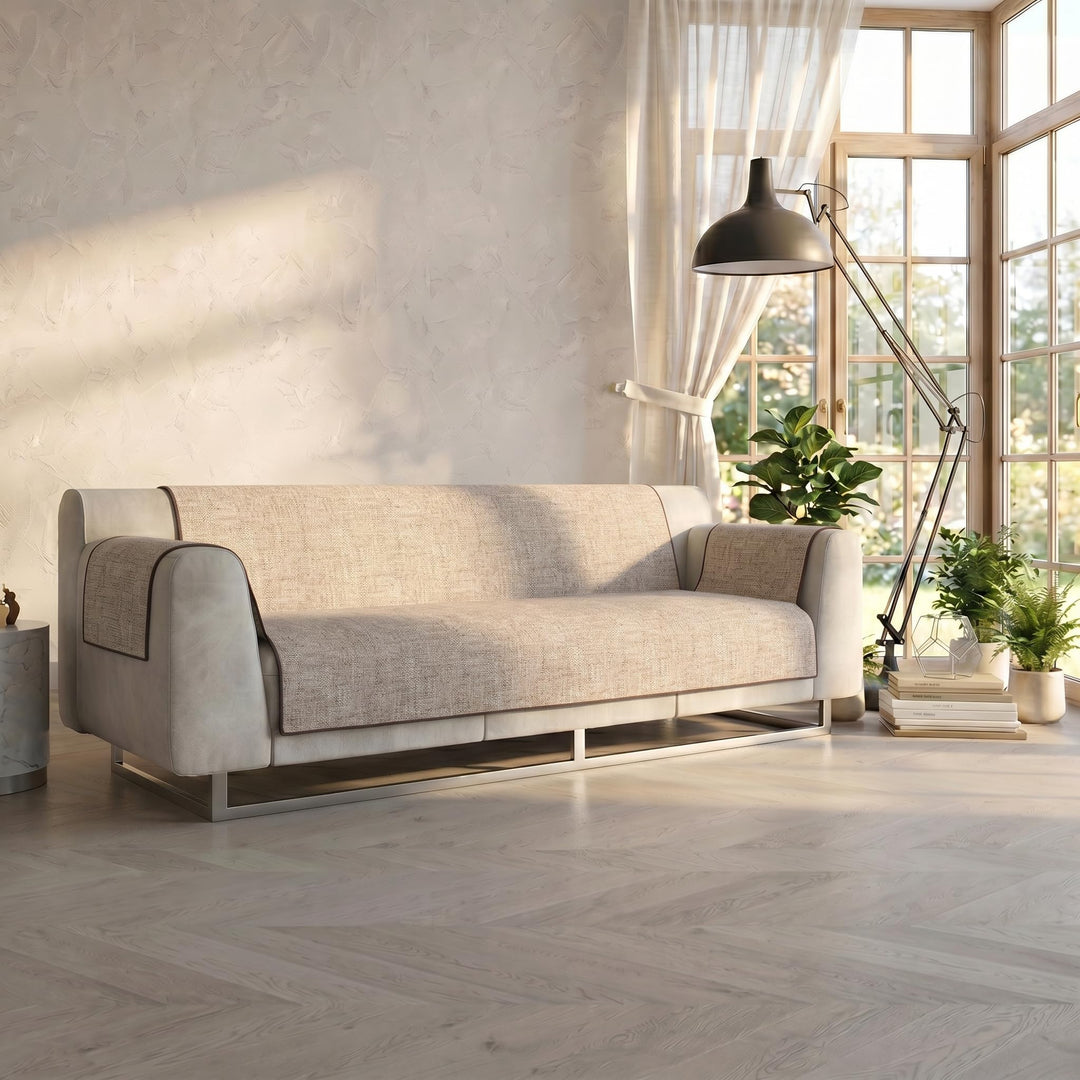 Komfort-Antigleiten-Sofa-Decke,4 Plätze, Braun 4 Plätze Braun, 4 Plätze Braun