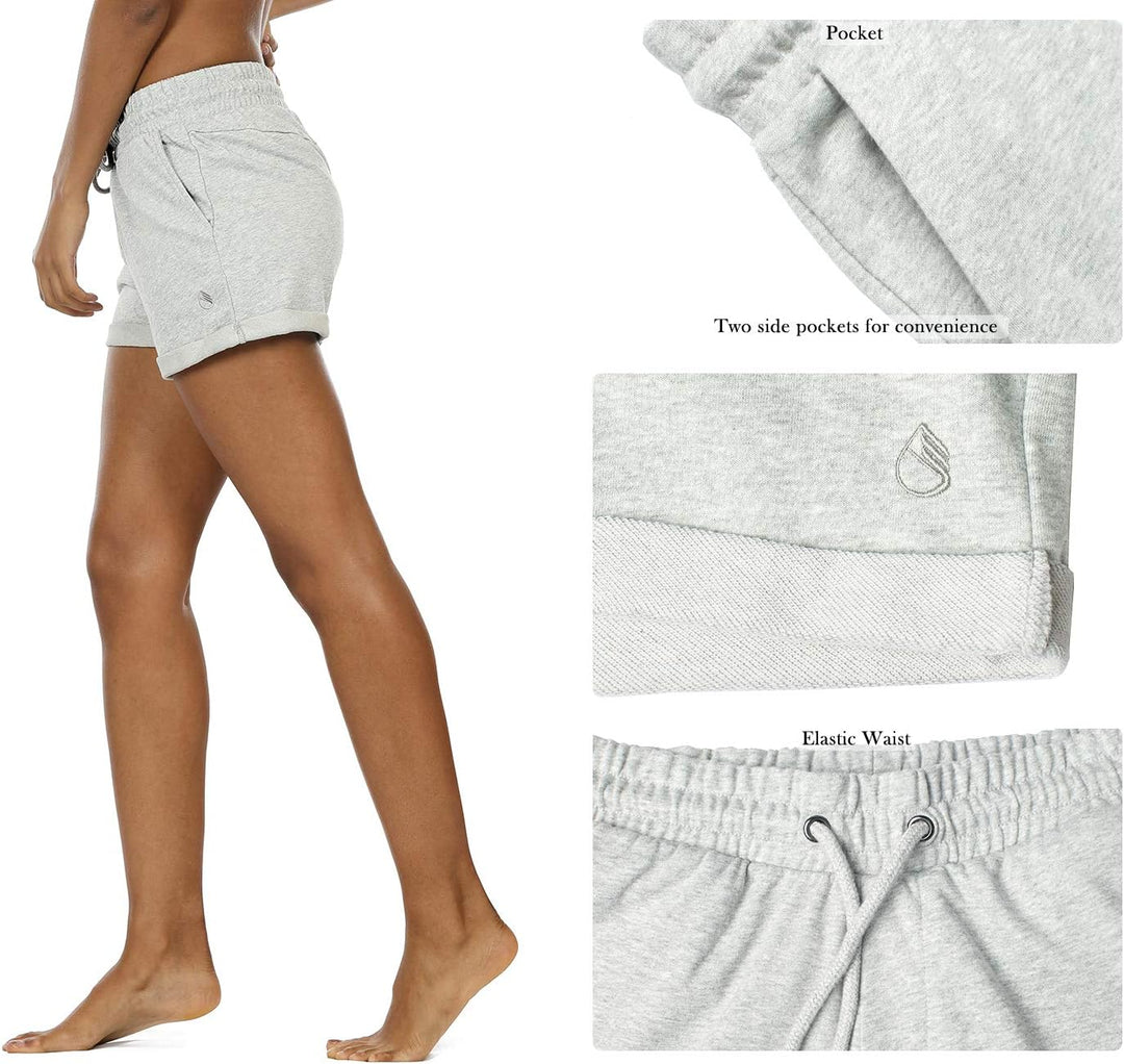 icyzone Damen Sportshorts 2er Pack Kurze Sporthose Atmungsaktive Laufshorts Bequeme Trainingsshorts